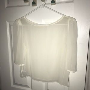 American Apparel White Sheer Blouse